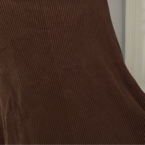 A.L.C. Jaime Midi Skirt Knit Stretch Chocolate Brown Fall Asymmetrical Size XS - Picture 4 of 9